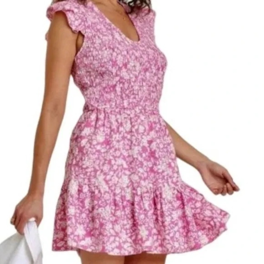 Universal Thread Pink White Ruffled Tiered Sundress NWOT a new day wild fable
